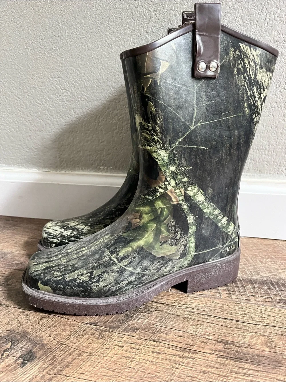 dbl barrel 58116-m boys trenton square toe rain boots mossy oak size 3/4
